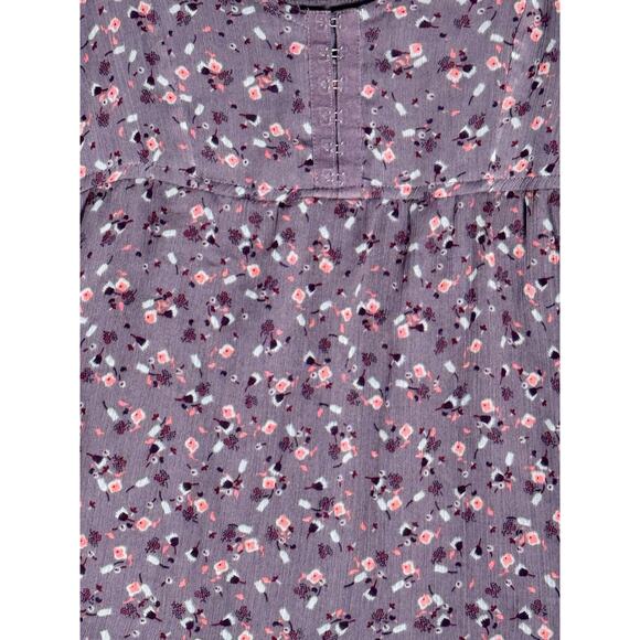 Y2K American Eagle Ditzy Floral Babydoll Tank Top Sz S Boho Cottagecore Coquette - Picture 2 of 6